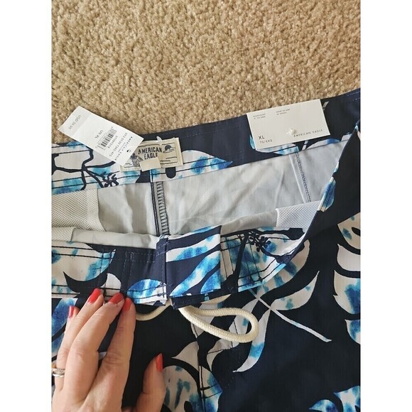 American Eagle Men's AE 9" Board Shorts Swim XL Tidal Blue - Picture 3 of 4